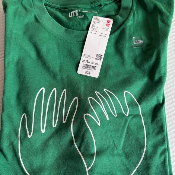 UNIQLO x Christophe Lemaire "Peace For All" Graphic Tee, Size XXL, Green - Picture 11 of 12